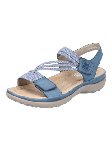 rieker Sandalen in Blau/Weiß