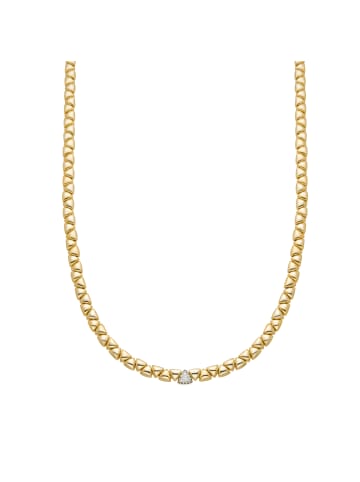 Luxenter Halskette aus 925er Sterlingsilber und Zirkonia mit 18K Gelbgold-Finish – Gaskel