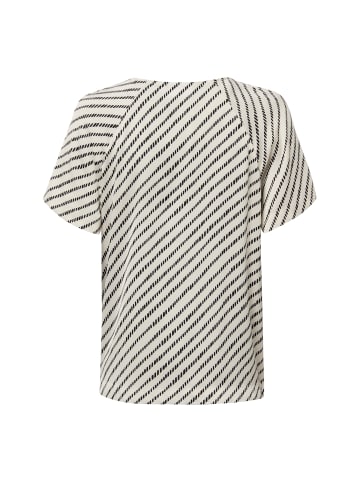 comma Bluse in ecru schwarz