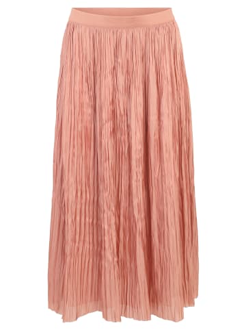 CARTOON Plisseerock mit offenem Saum in apricot