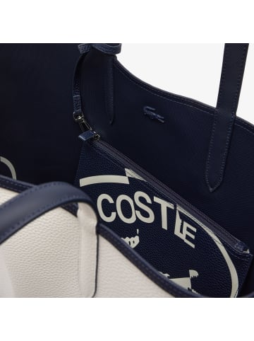 Lacoste Anna - Wende-Shopper 17" 35 cm in marine 166 farine