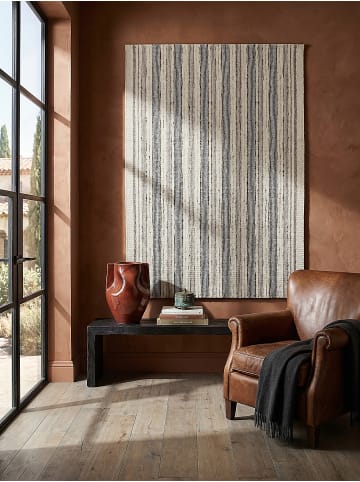KADIMA DESIGN Teppich Flachgewebe Pflegeleicht HYTHE Streifen Wohnzimmer Modern in Natur
