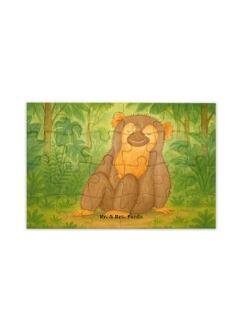 Mr. & Mrs. Panda Puzzle Affe Design ohne Spruch in Weiß