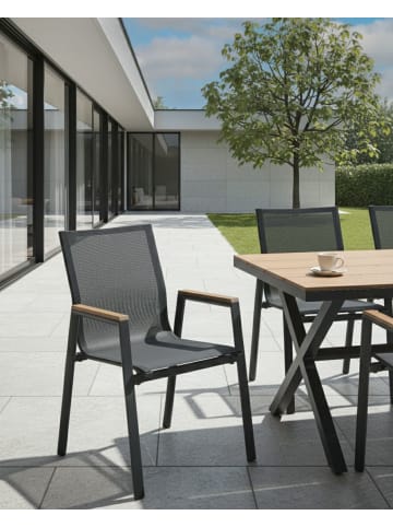 Beliani 4er-Set Esszimmerstuhl TIANO in Schwarz/Braun