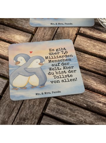 Mr. & Mrs. Panda Tassenuntersetzer Pinguine Kuscheln Design mit ... in Weiß