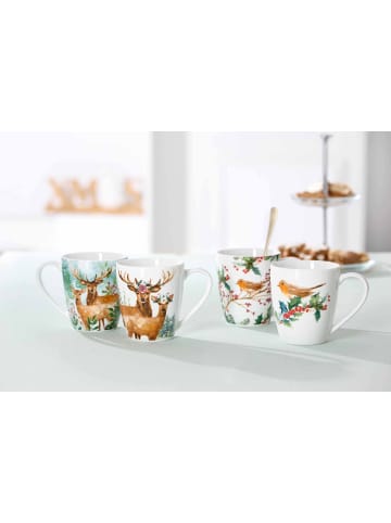 Ritzenhoff & Breker 6er Set Henkelbecher Winter Bird in Bunt 360 ml in bunt