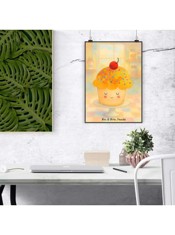 Mr. & Mrs. Panda Wanddekoration Cupcake Design ohne Spruch in Weiß