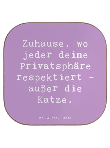 Mr. & Mrs. Panda Untersetzer für Gläser Spruch Geborgenheit im Z... in Lavendeltraum
