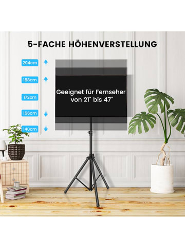 COSTWAY TV Ständer in Schwarz