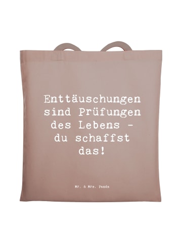 Mr. & Mrs. Panda Laptoptasche Spruch Mit Enttäuschungen umgehen ... in Braun Pastell