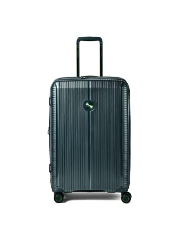 Polestream Paris 4 Rollen Trolley 69 cm mit Dehnfalte green metallic