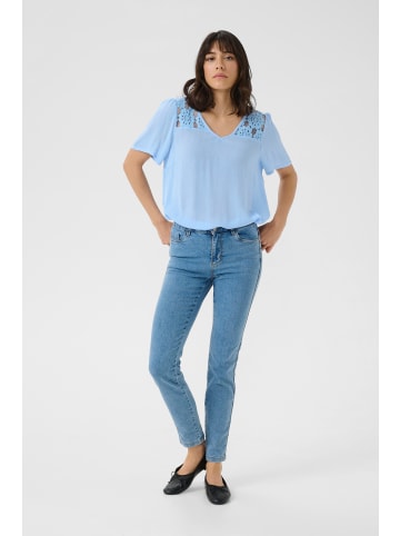 Kaffe Kurzarm-Bluse KAciara Regular fit in Vista Blue