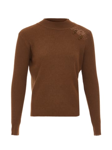 paino Strickpullover in Dunkelbraun