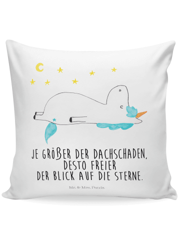 Mr. & Mrs. Panda kuschelkissen 40x40 Einhorn Sternenhimmel mit S... in Weiß