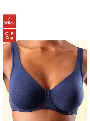 PETITE FLEUR petite fleur Minimizer-BH in marine+weiß