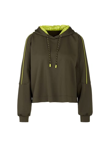 MARC CAIN SPORTS  Sportives Sweatshirt mit Kapuze in Olive Drab