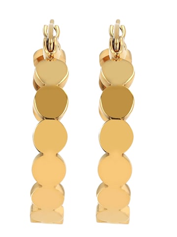 Adeliás Damen Ohrringe – Creole aus Edelstahl in gold
