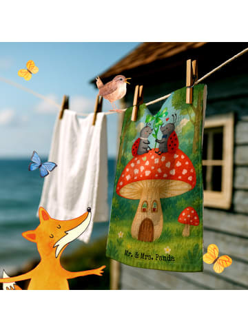 Mr. & Mrs. Panda Gästehandtücher Marienkäfer Fliegenpilz Design ... in Weiß