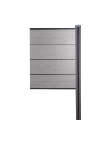 MCW WPC-Sichtschutz Savoie, Erweiterungselement schmal, 98cm grau
