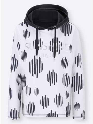 Heine Sweatshirt in marine-ecru-bedruckt