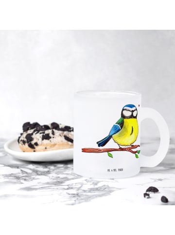 Mr. & Mrs. Panda Glas Vogel Blaumeise ohne Spruch in Transparent