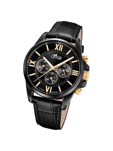 Lotus Chronograph-Armbanduhr Lotus Classic schwarz groß (ca. 44mm)