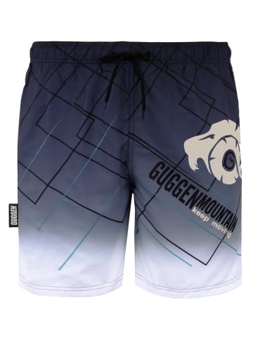 GUGGEN MOUNTAIN Badehose Kariert in Schwarz