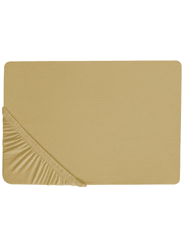 Beliani Bettlaken JANBU in Grün - (W) 160 x (H) 30 x (L) 200 cm