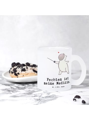 Mr. & Mrs. Panda Tasse Panda Fechten mit Spruch in Transparent