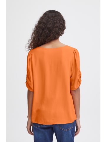 ICHI Kurzarm-Bluse IHMAIN Regular fit in Coral Rose