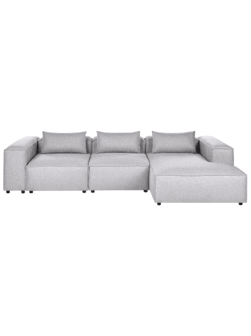 Beliani Ecksofa BRANDE in Grau - (W) 184 x (H) 70 x (L) 368 cm