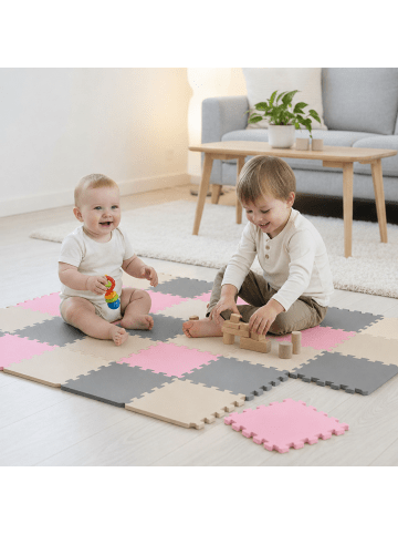 LittleTom Baby Spielmatte Sonia 27-tlg. im 3 Farben Mix