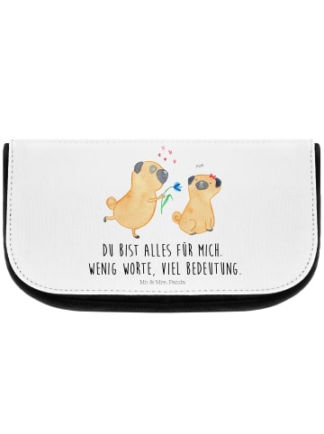 Mr. & Mrs. Panda toilettenbeutel Mops Verliebt mit Spruch in Weiß