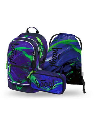 BAAGL 3-tlg. Set: Schulrucksack Core in Rosa Football Champion
