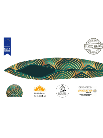 JACK 1 x Outdoor Kissenhülle 45x45cm Motiv Blatt Grün