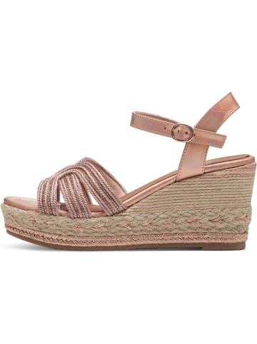 Marco Tozzi Plateau-Sandaletten in ROSE MET. COMB