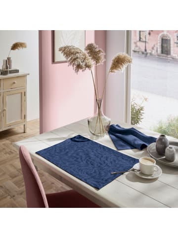 Erwin Müller Jacquard, Baumwollmischung Tischset 2er-Pack Cadiz in blau
