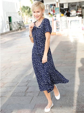 WITT WEIDEN Kleid in marine-geblümt