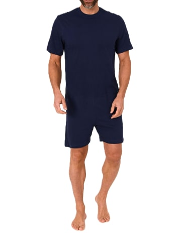 NORMANN Pflegeoverall kurzarm Reißverschluss Rücken - 88507 in blau