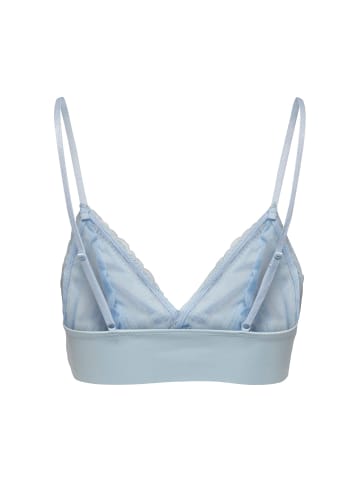 ONLY Spitzen Triangel BH Lace Bralette Bustier ONLLAURA in Blau