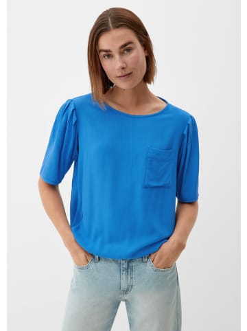 s.Oliver Bluse kurzarm in Blau