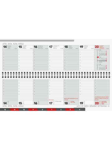 BRUNNEN Querkalender 777 32,6x10,2cm 1 Woche/2 Seiten Karton schwarz 2027