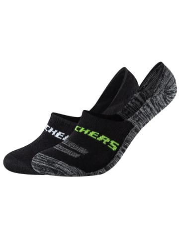 Skechers Skechers 2PPK Mesh Ventilation Footies Socks in Schwarz