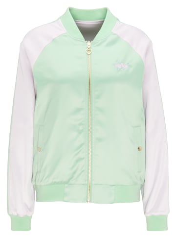 myMo Wendejacke in Neo Mint Colorblock