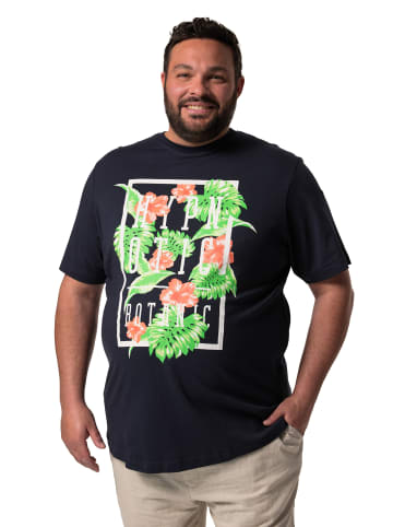 Men Plus Kurzarm T-Shirt in navy blau