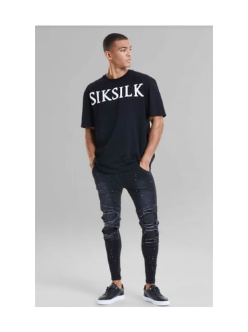 SikSilk Tshirt in Schwarz/Weiß