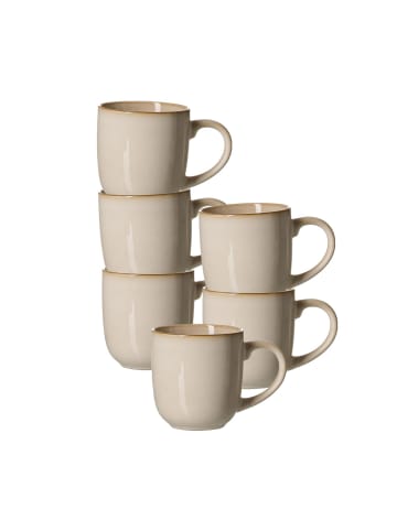 Ritzenhoff & Breker 6er Set Kaffeebecher Olivia 410 ml beige in beige