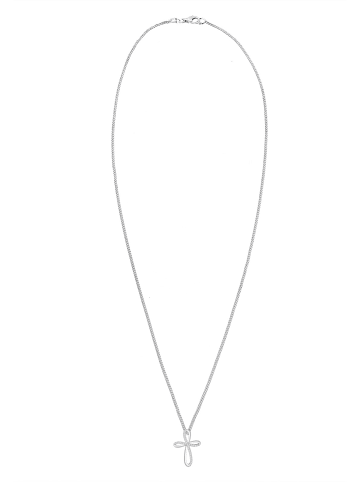 Elli Halskette 925 Sterling Silber Kreuz in Silber