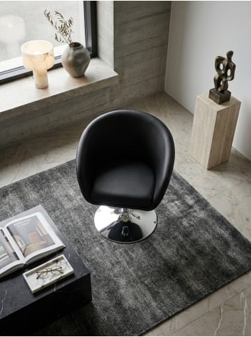 KADIMA DESIGN Loungesessel LIFT | Retro-Design, Höhenverstellbar, Trompetenfuß in Schwarz