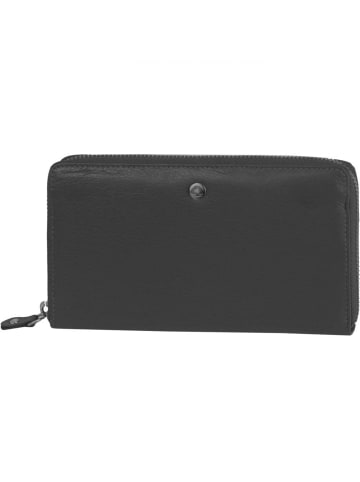 Greenburry Spongy Geldbörse Leder 19 cm in schwarz